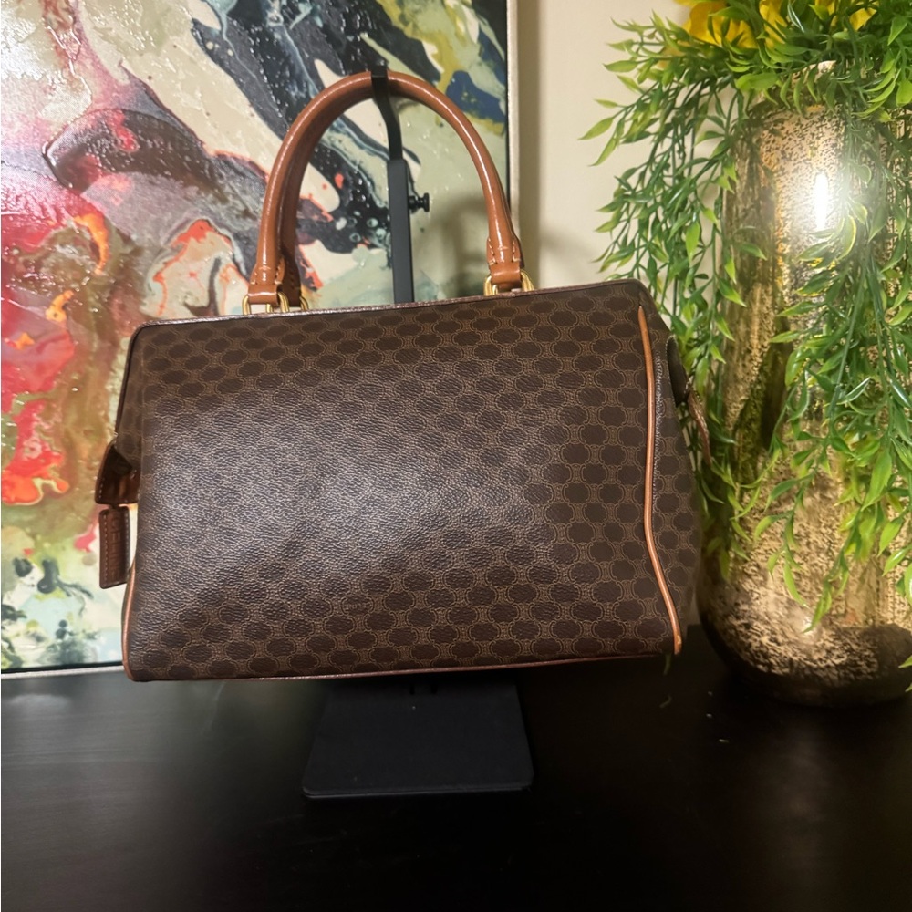 Celine Triomphe Brown Satchel Bag / Includes C.O.A